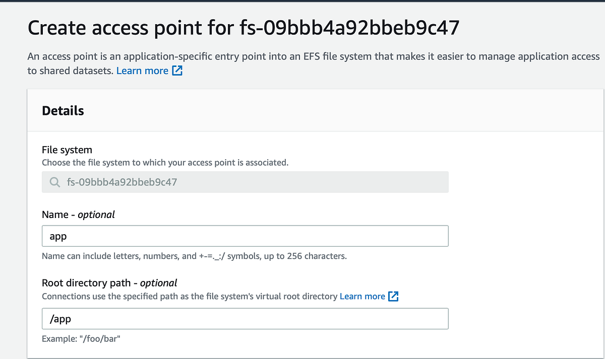 Accessing EFS As A Non Root User Inside ECS Container Using EFS Access