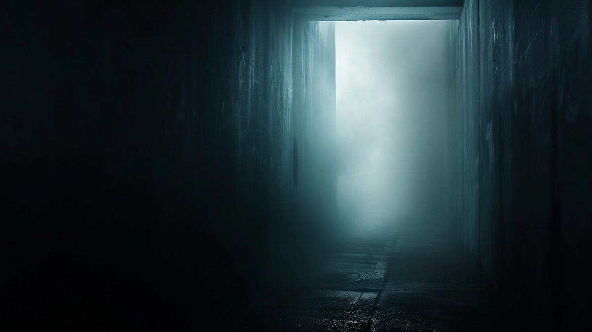 Embracing Shadows. His eyes adjust to the dark silhouette… by Viaquer