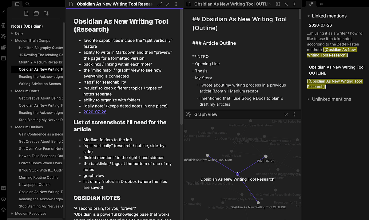 Transform Your Writing Process with Obsidian by Brooke Harrison The