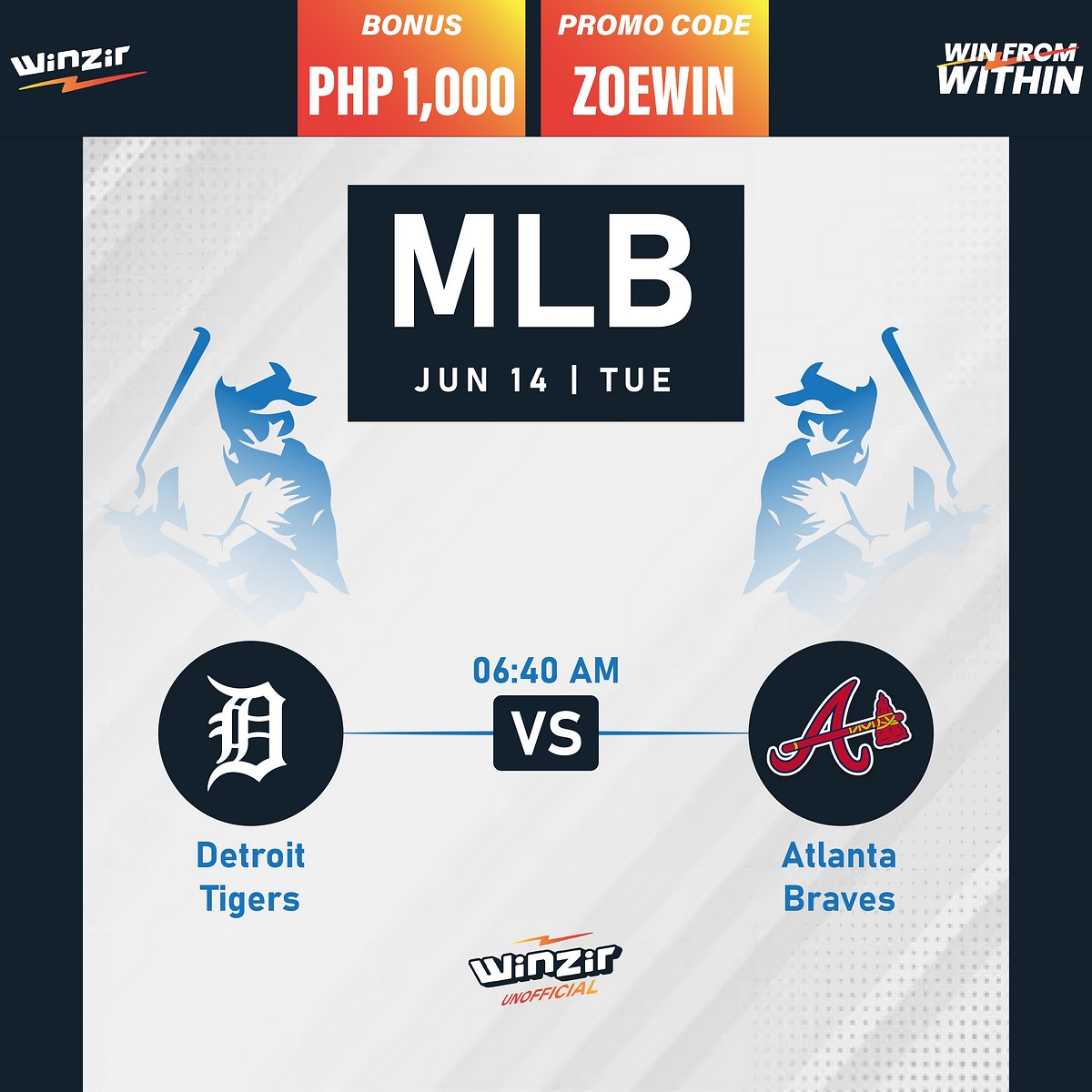 MLB Atlanta Braves vs Detroit Tigers Winzir Sportsbook Unofficial