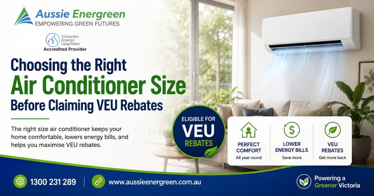Choosing the Right Air Conditioner Size Before Claiming VEU Rebates
