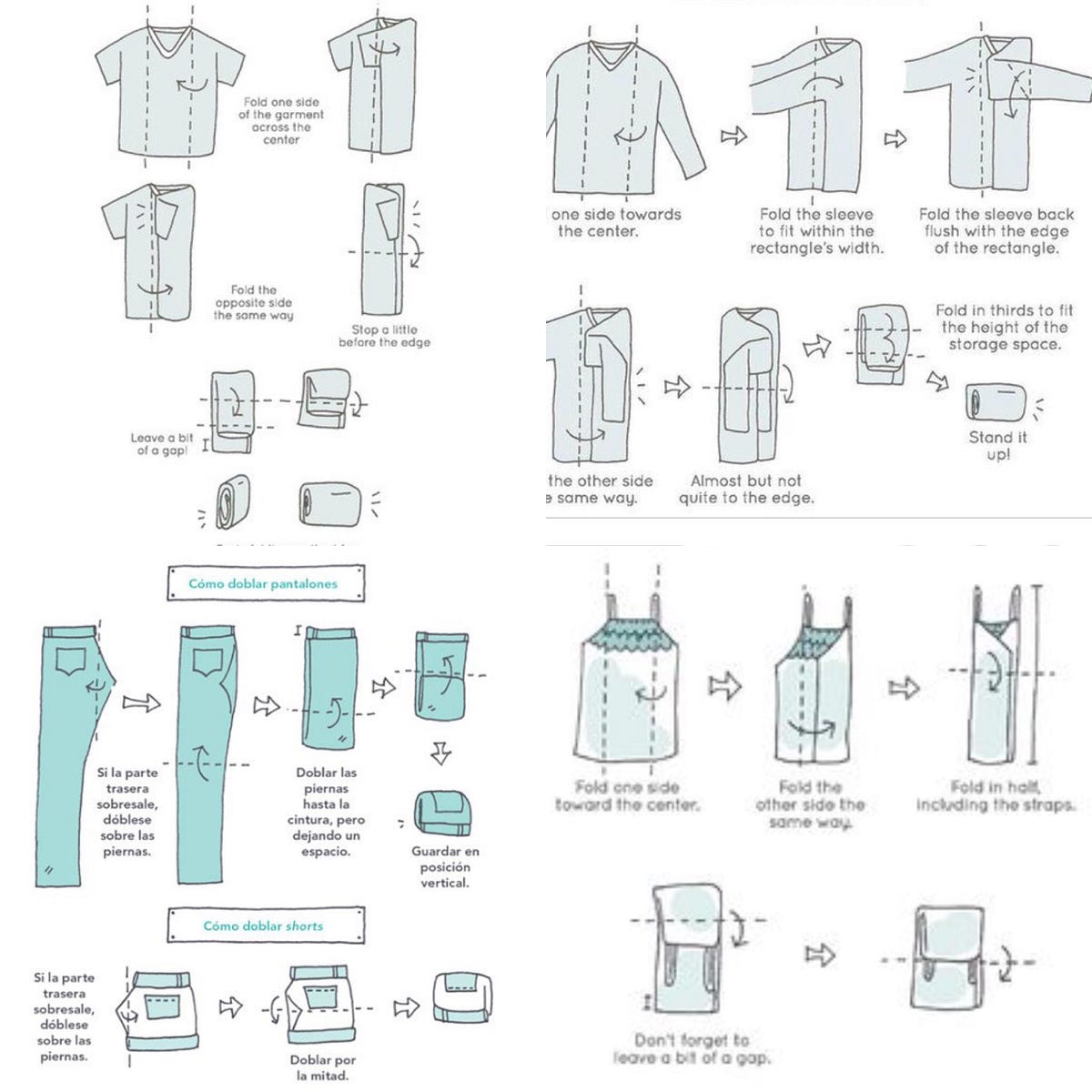 Planche à Plier Les Vêtements - Pour T-shirts, Chemises, Pulls, Pantalons - En Plastique Robuste, Pliage En 3 étapes, Rangement Optimisé - Vert