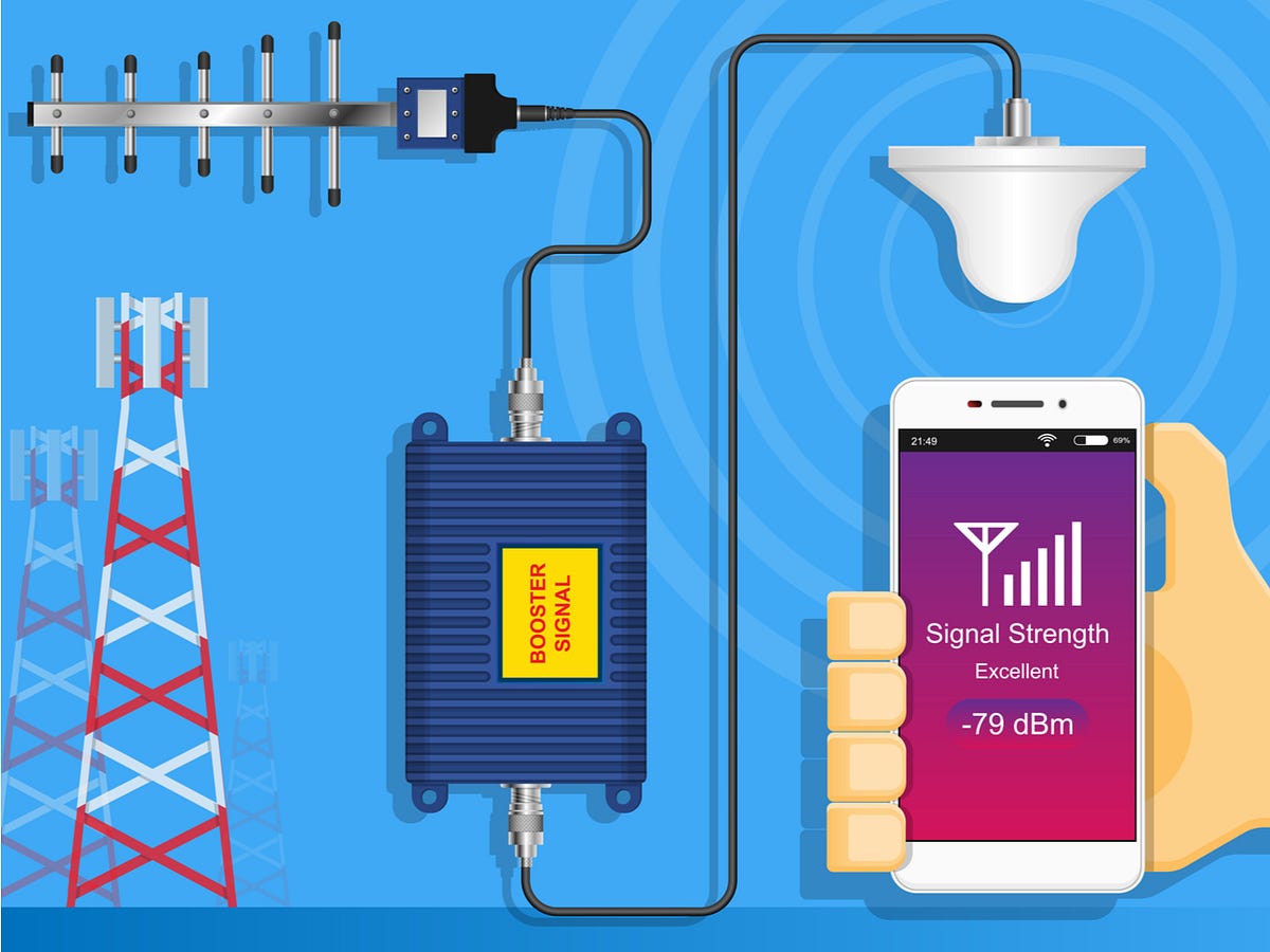 Mobile Signal Booster Siglift. A mobile signal booster, also known as