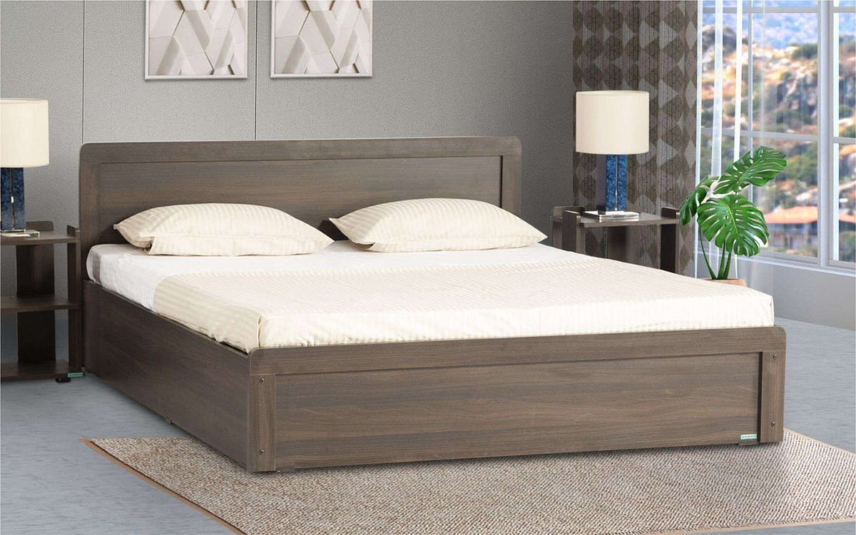 Buy queen size bed with storage online at affordable price by Damro