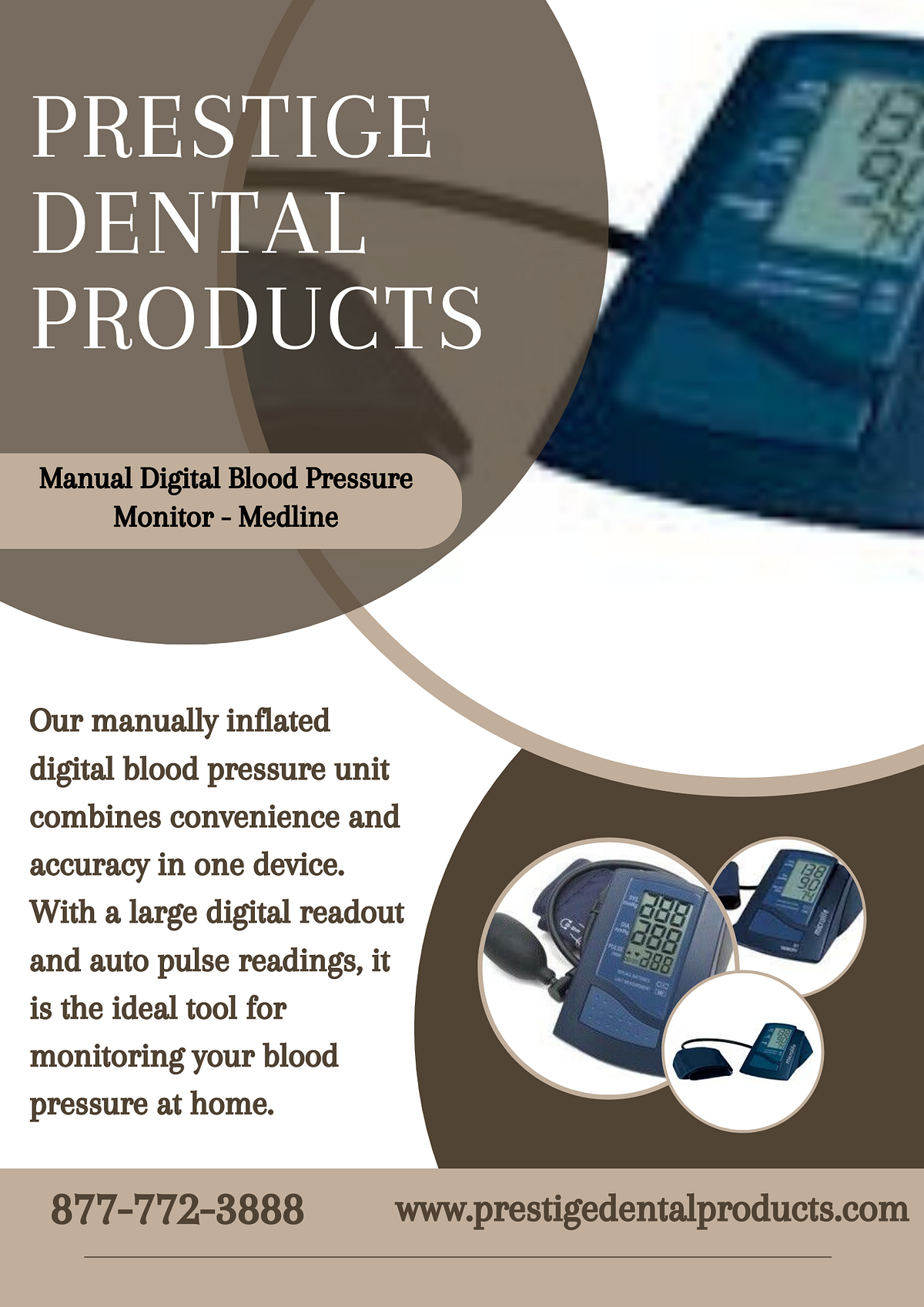Take Charge of Your Health with the Medline Manual Digital Blood Pressure Monitor Prestige