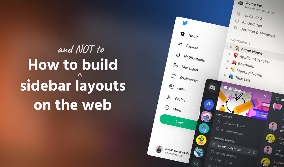 How to and not to build Sidebar layouts on the web | by Akash ...