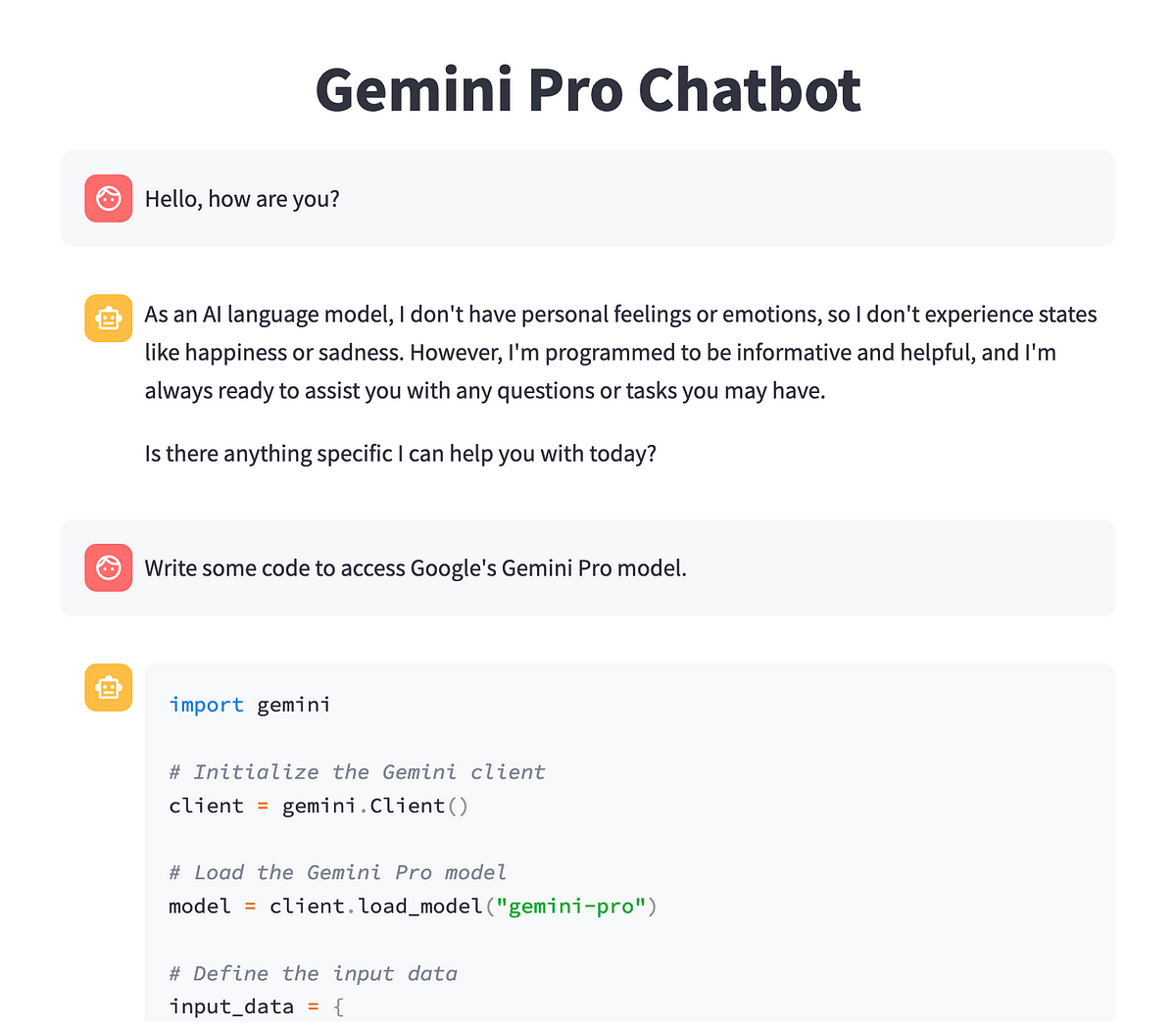 Building Your Own Gemini Pro Chatbot, by Heiko Hotz
