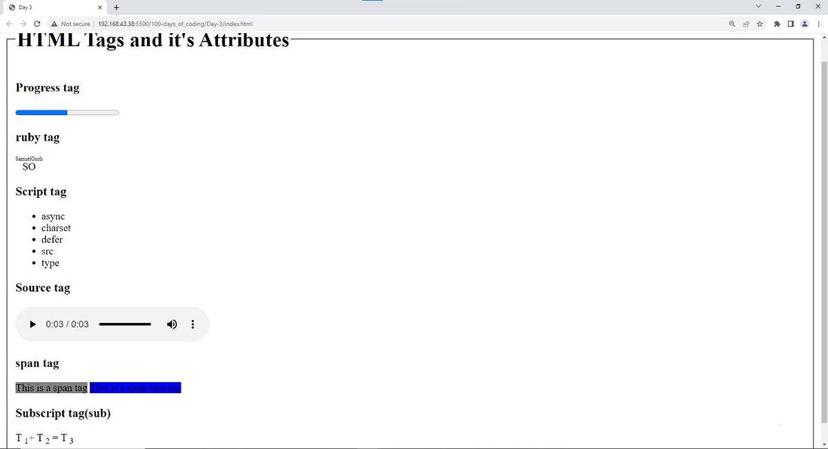 Day 3: Transitioning to HTML Graphics Day 3 of my 100 Days of Code is ...