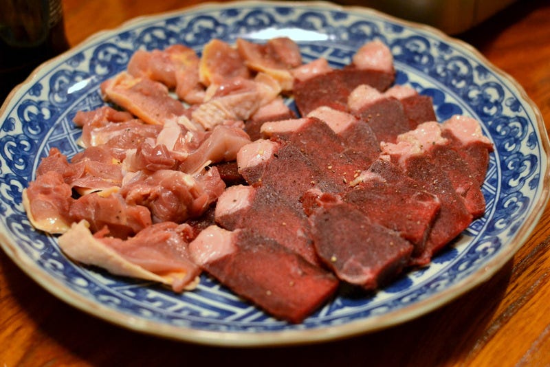 Baked Higuma (brown bear) meat is delicious