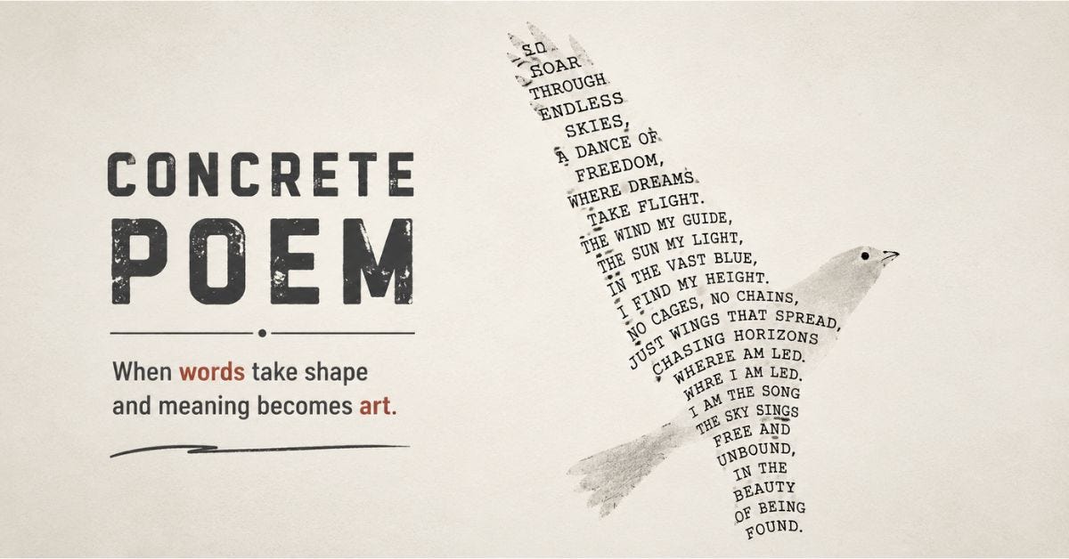 Concrete or Pattern Poetry | Poemsteric