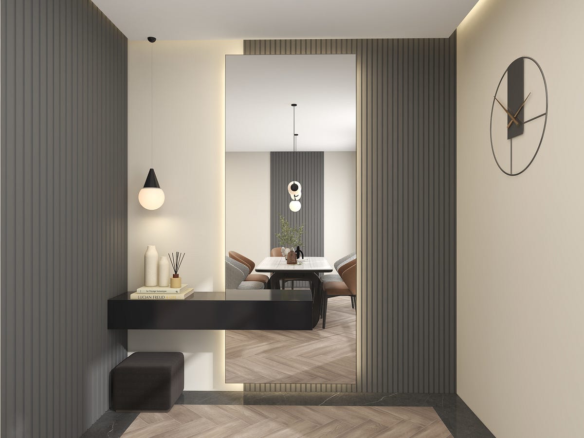 Wall Panel Inspiration Advanced gray, and wood grain color design makes ...