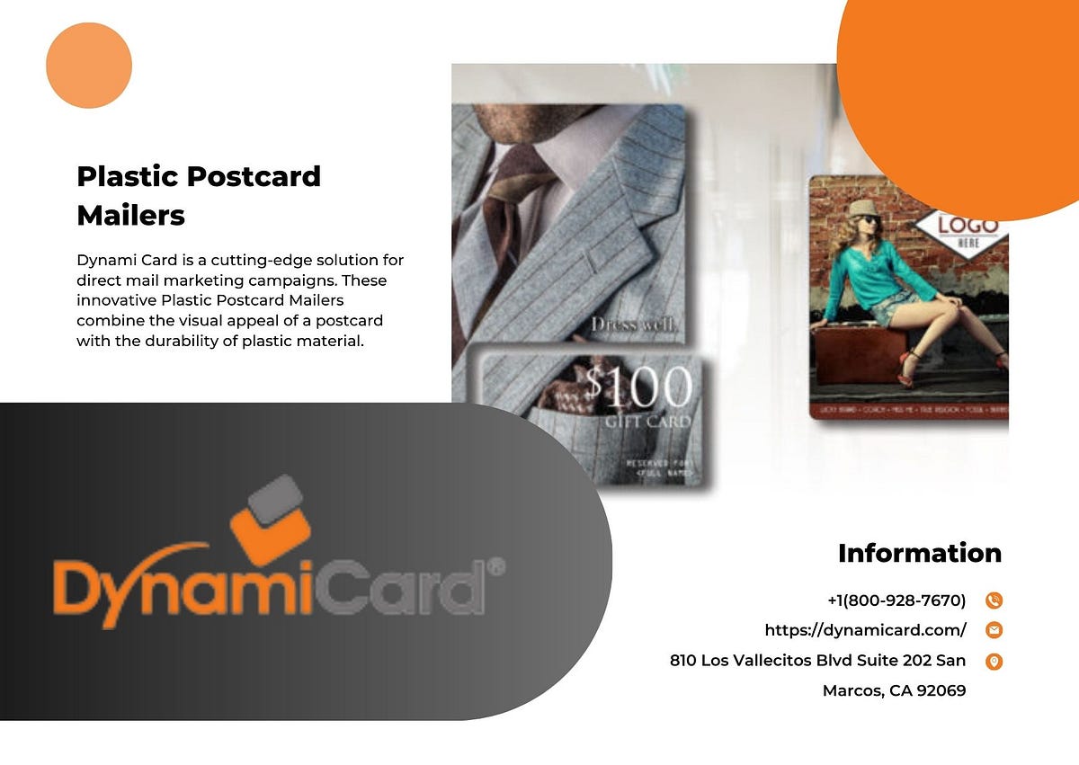 Plastic Postcard Mailers dynamicard Medium