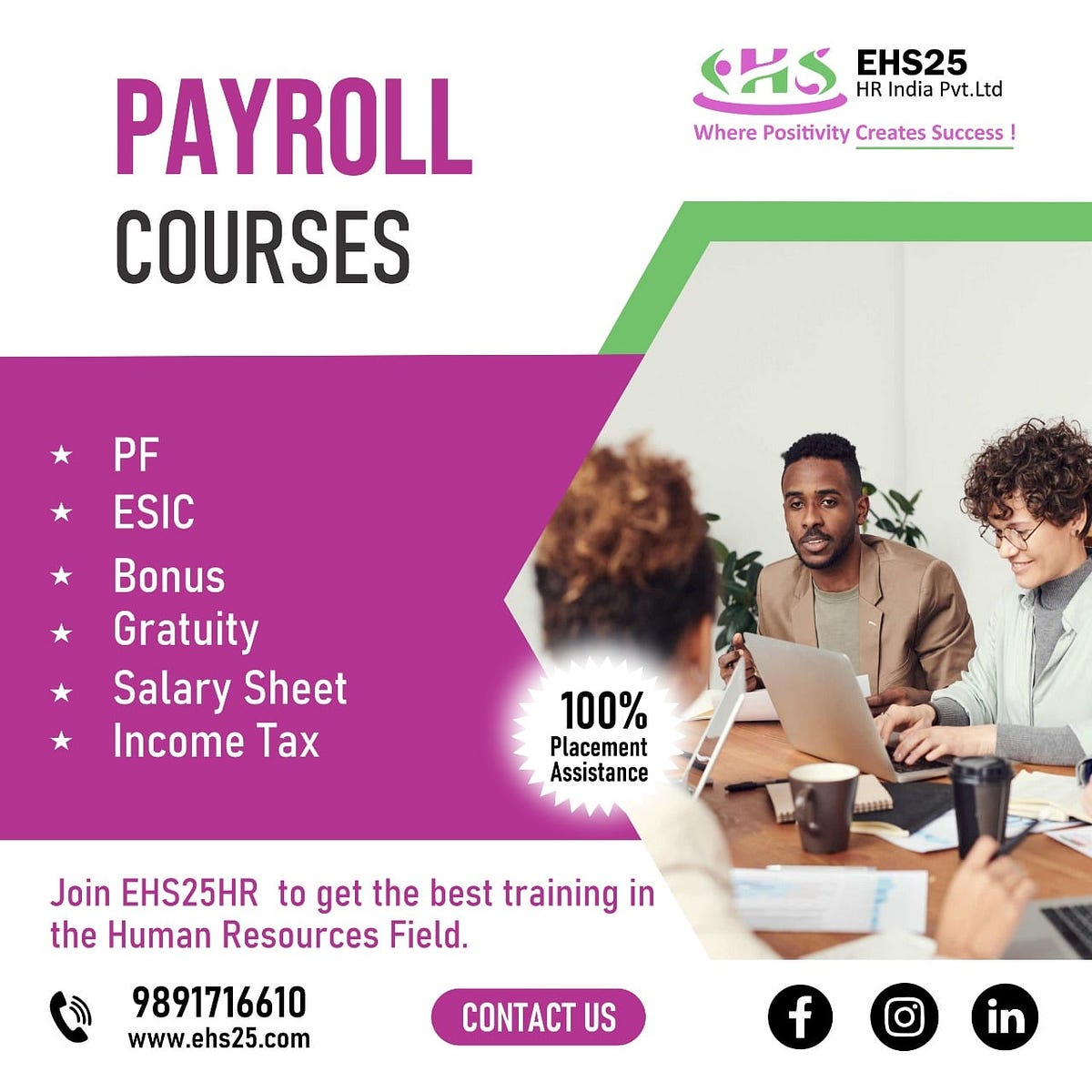 Top four blessings of the payroll certification course by EHS25 HR