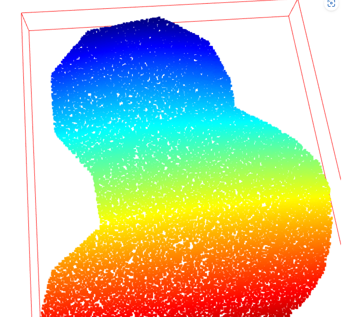 Open3D uses custom polygon numpy array boundaries to crop point clouds ... image.
