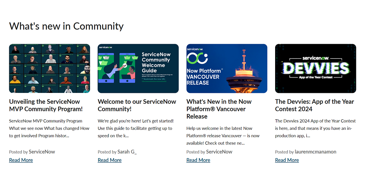 It’s been great to see you on the first page of the ServiceNow ...