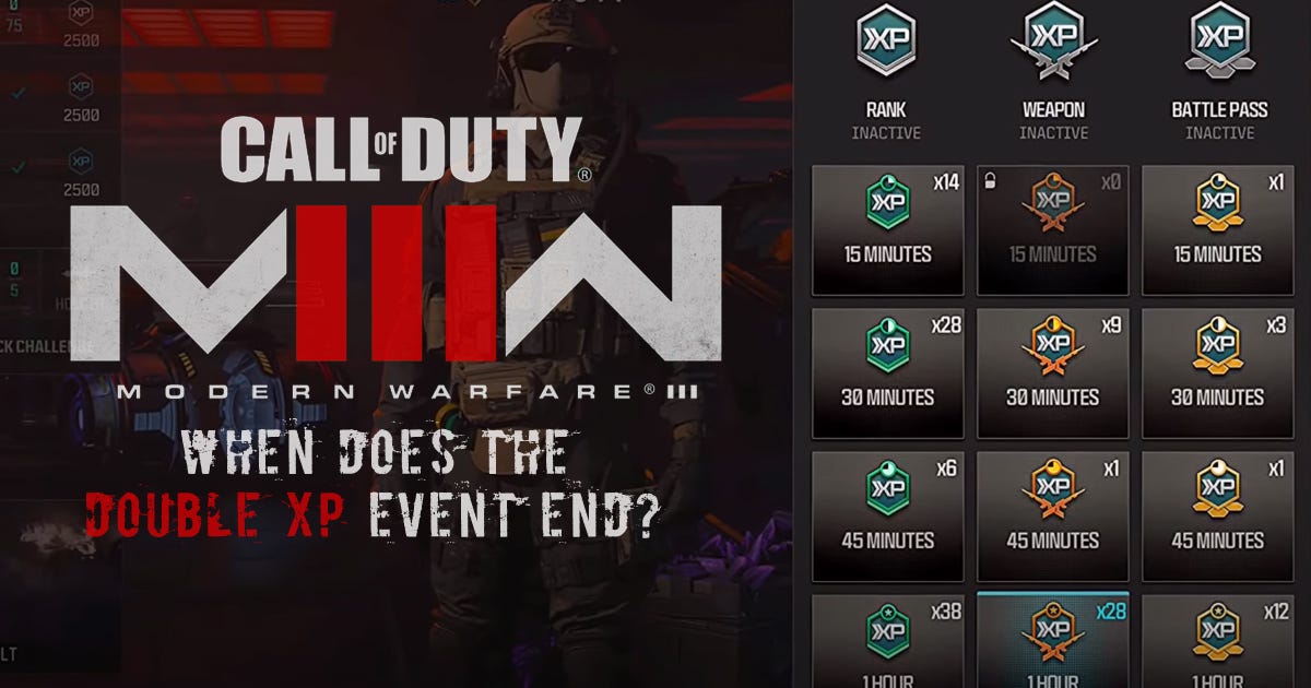 When Does the Double XP Event End in COD MW3? by Oliver claus Dec