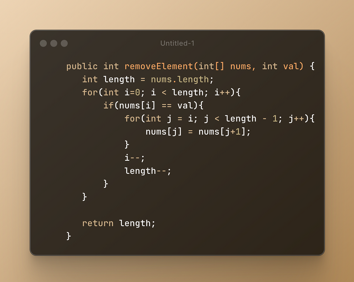 Leetcode 27: Remove Element — Discussing All The Solutions In Java | by ...