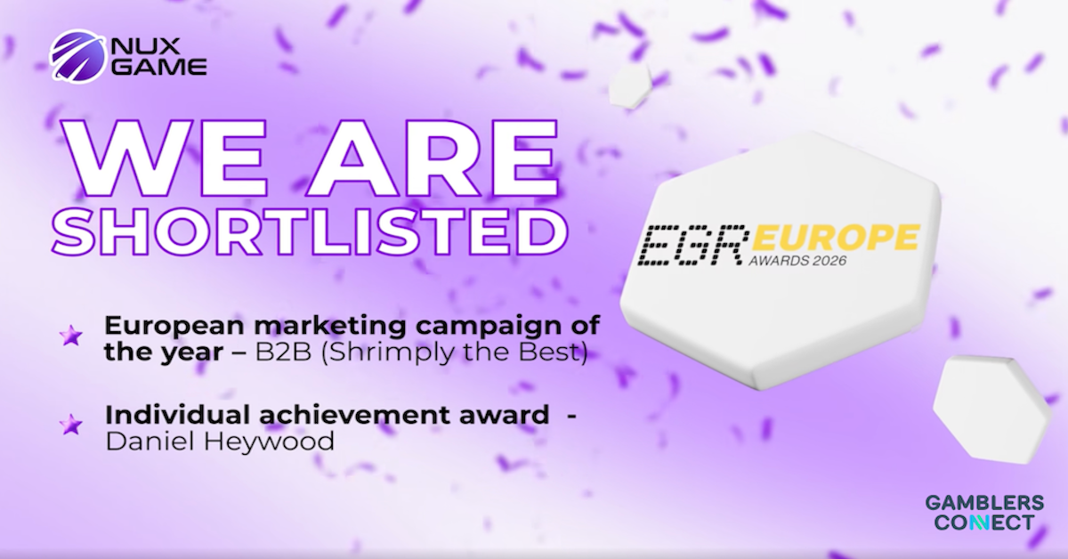 NuxGame Lands Dual Shortlist at Prestigious EGR Europe Awards 2026