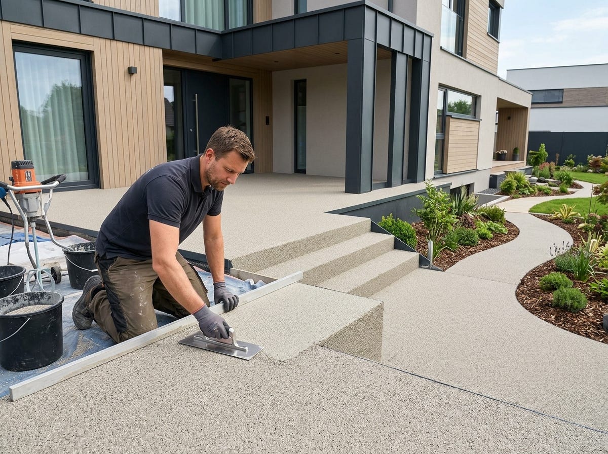 Sanierung mit frostbeständigem Steinteppich für den Außenbereich — Dauerhaft geschützt