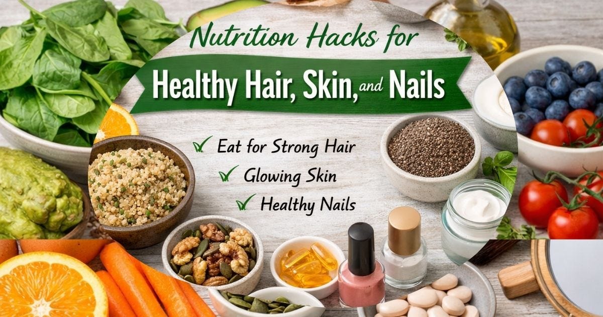 Nutrition Hacks for Healthy Hair, Skin, and Nails