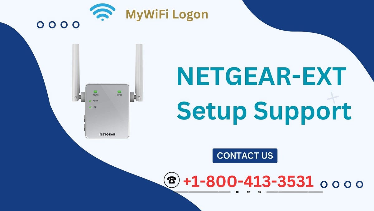NETGEAREXT Setup Support Call +18004133531 MyWiFi Logon Medium
