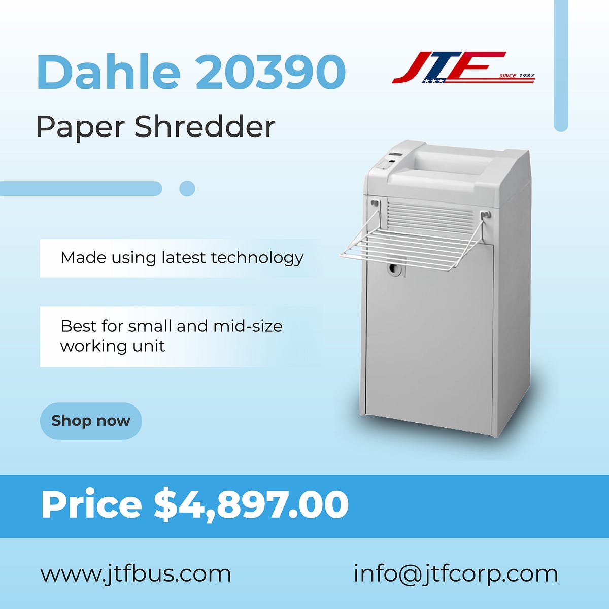 Dahle 20390 Paper Shredder Efficient and Secure Shredding Solution