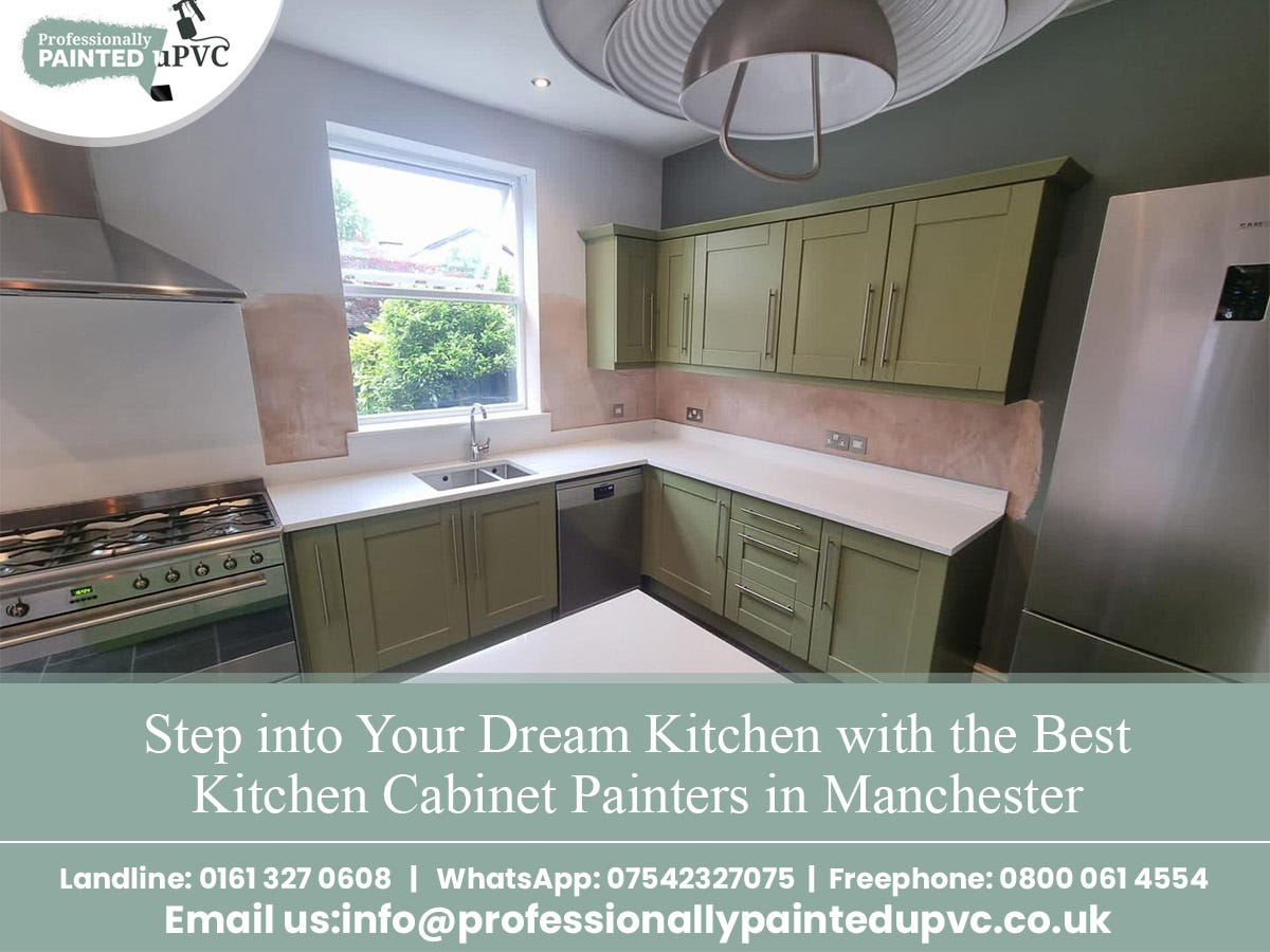 Beautiful Kitchen Spray Painting Manchester by Professionally