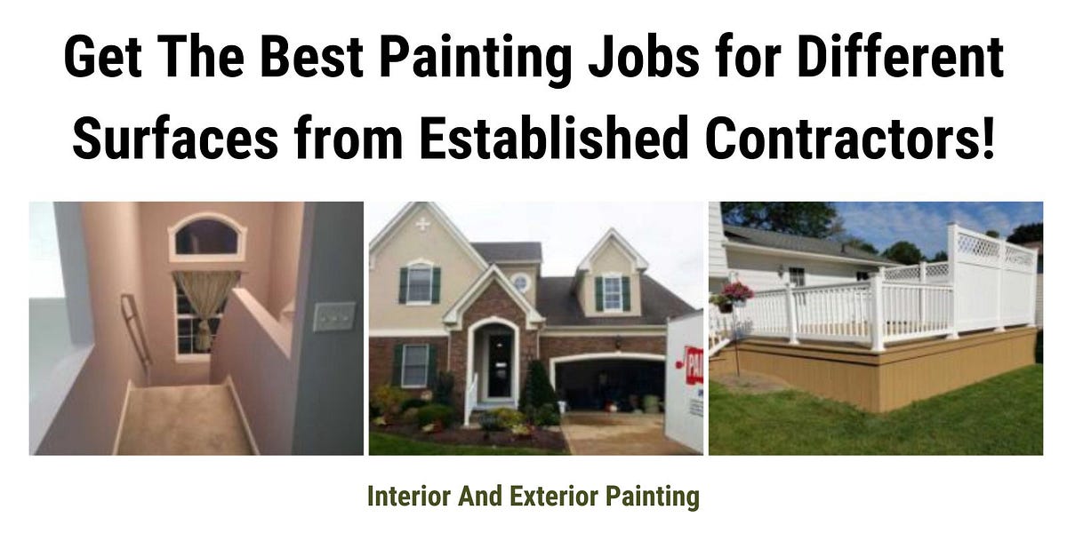 Get The Best Painting Jobs for Different Surfaces from Established