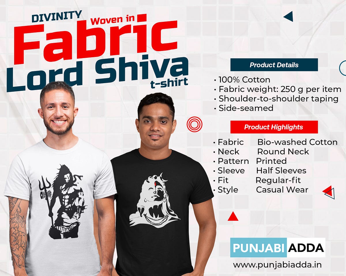 Show Your Faith with Lord Shiva T shirt — Punjabi Adda - Punjabi Adda -  Medium