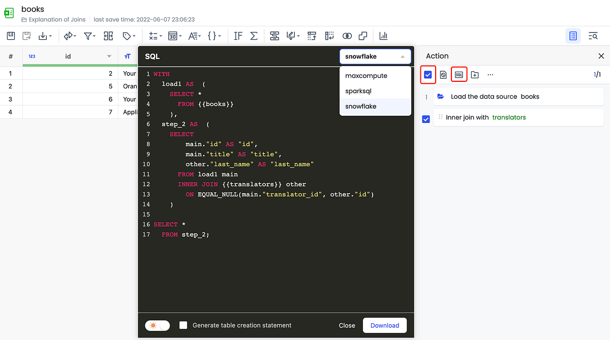 Scratching SQL joins with No Code by Rand Zhang Medium
