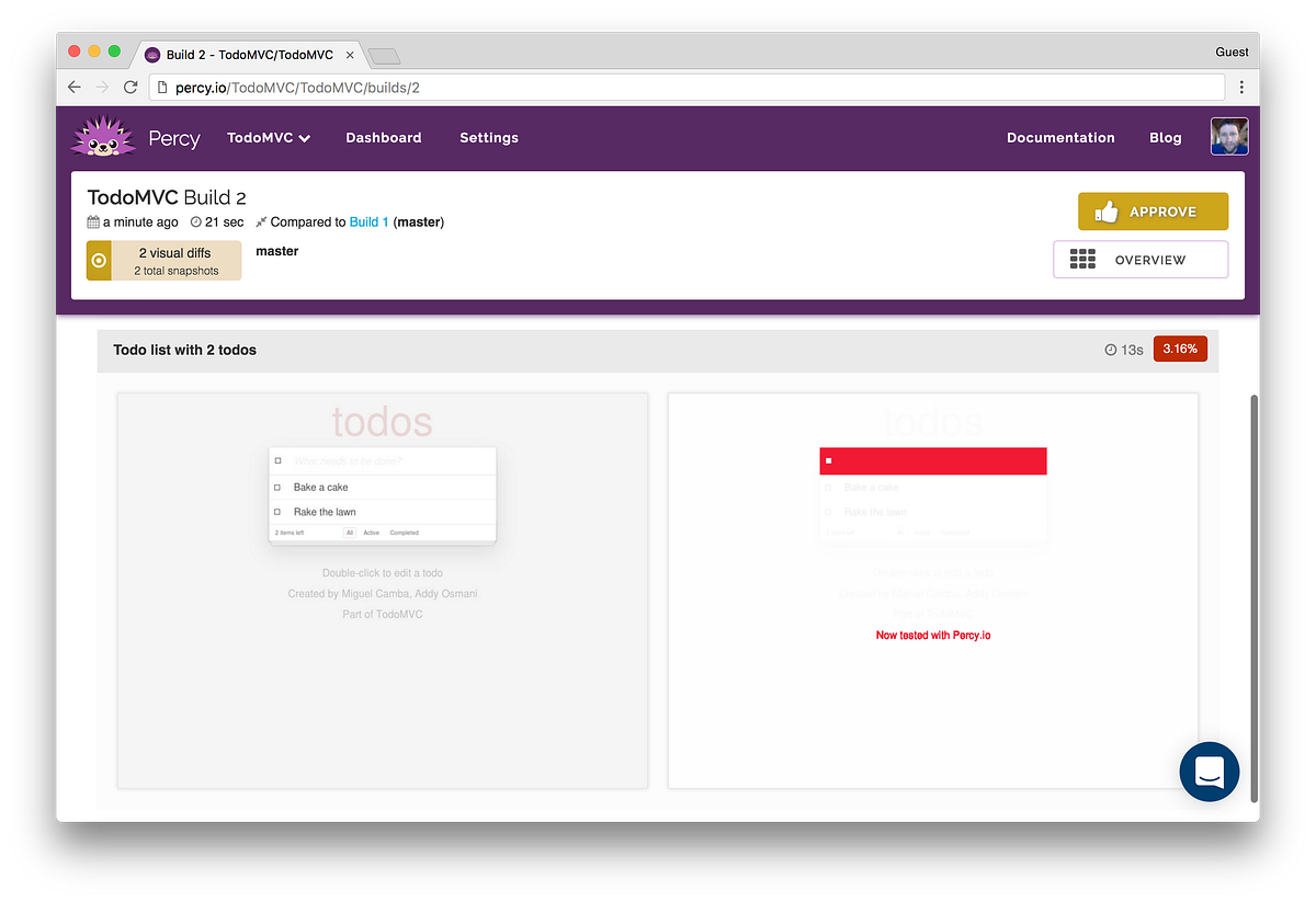 Tutorials for your first visual tests | by Tim Haines | Percy Blog | Medium
