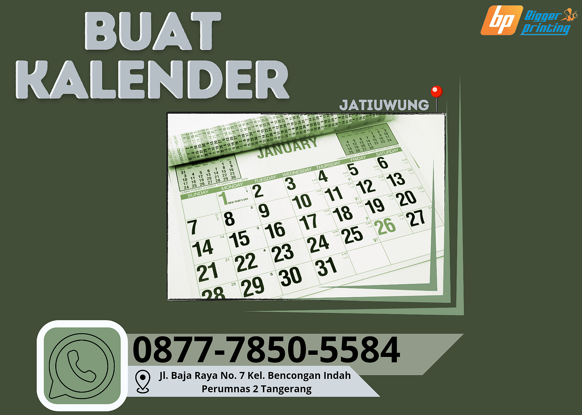 Buat Kalender BEST SELLER, Wa./Call.0877-7850-5584, Buat Kalender di