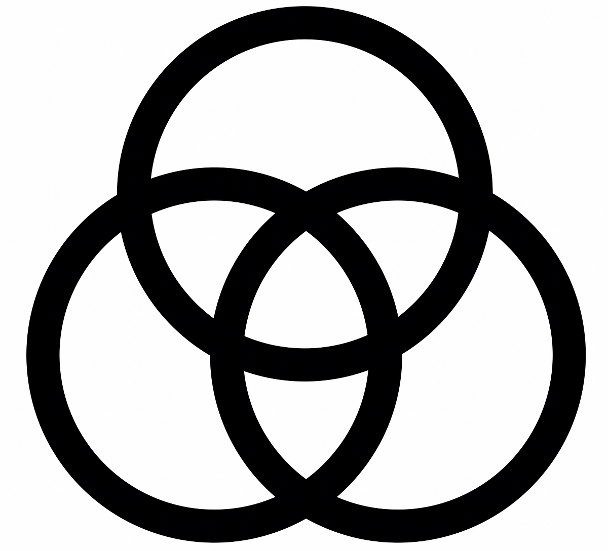 Знак внутри белом. Три круга символ. Три кольца символ. Символ три круга в круге. Символ объединения.