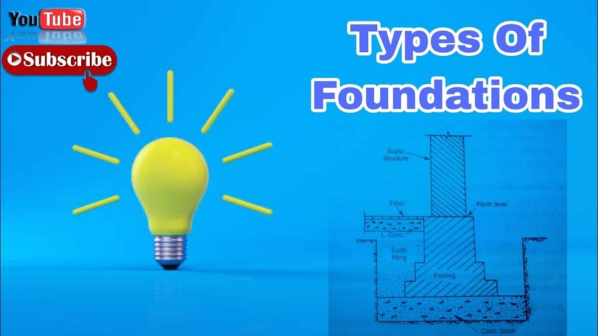 TYPES OF FOUNDATION In this video i’m going to teach you about Types of foundation in Civil