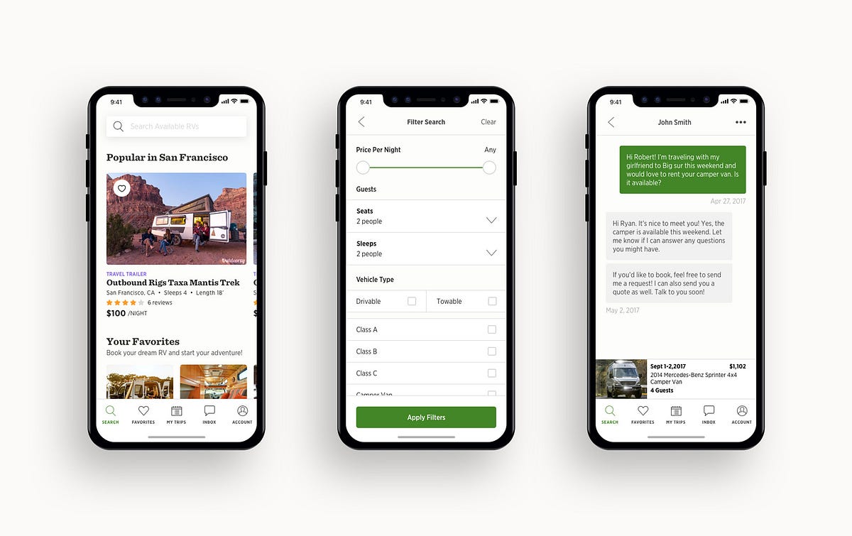 Designing the Outdoorsy iOS App