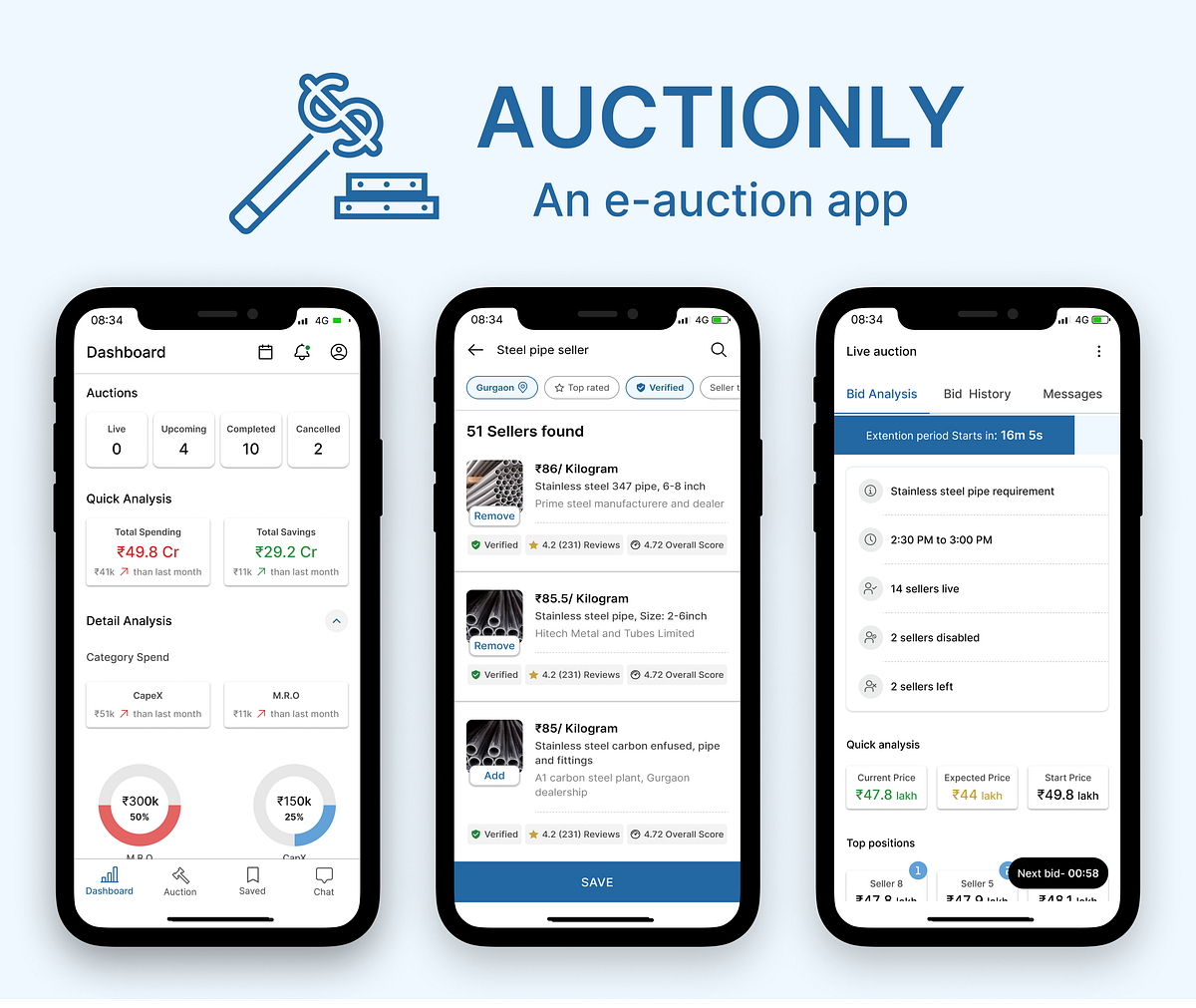 Designing a B2B, eAuction platform a UI/UX case study by Amritansh
