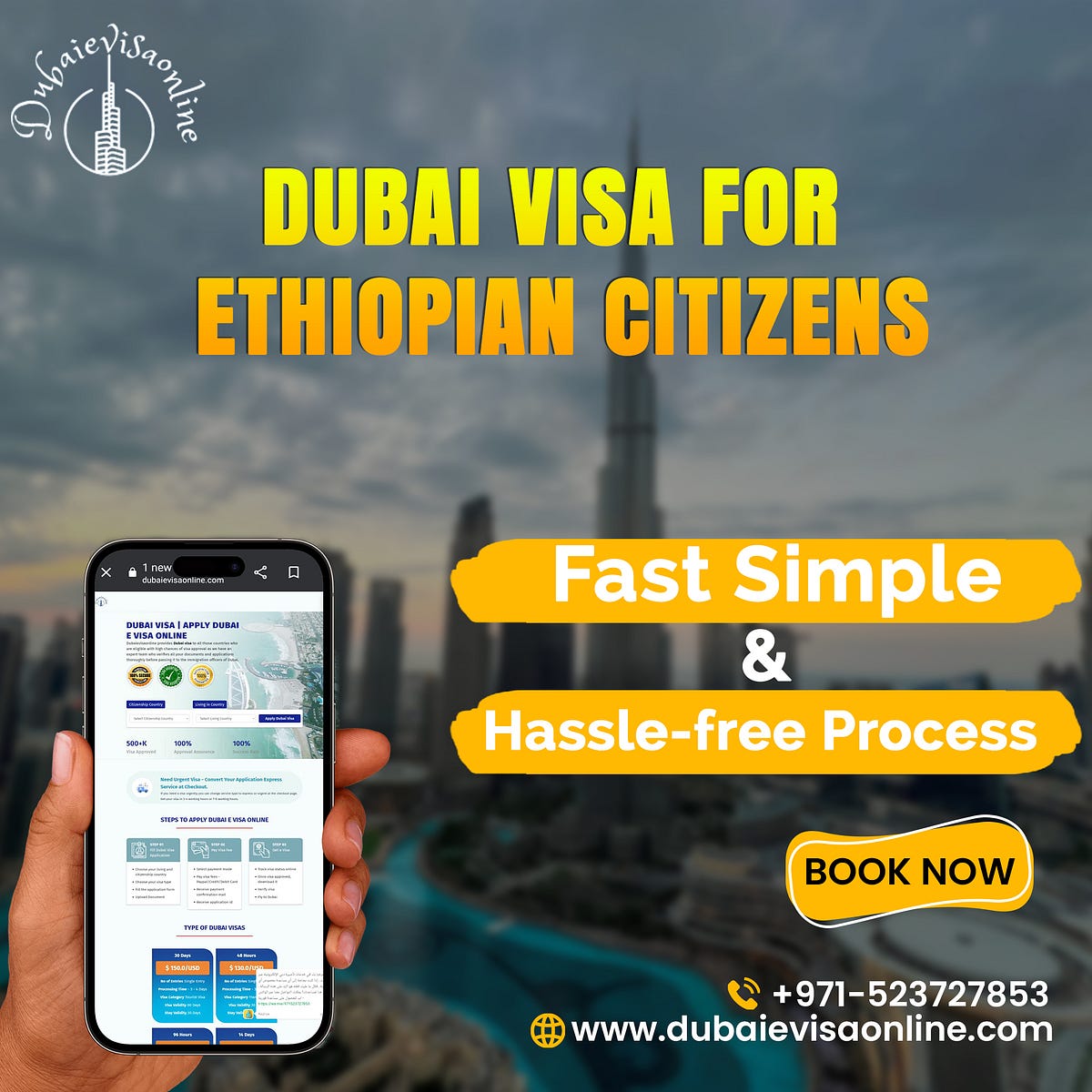 Dubai visa for Ethiopian Citizens by Medium
