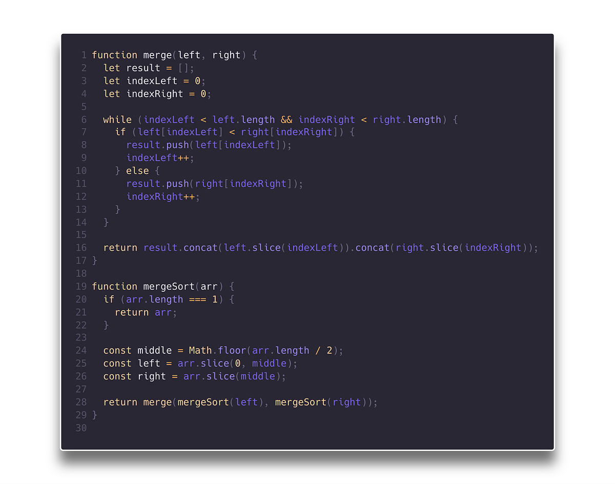 Implementing MergeSort in Javascript | by Sandy Edwards | Medium