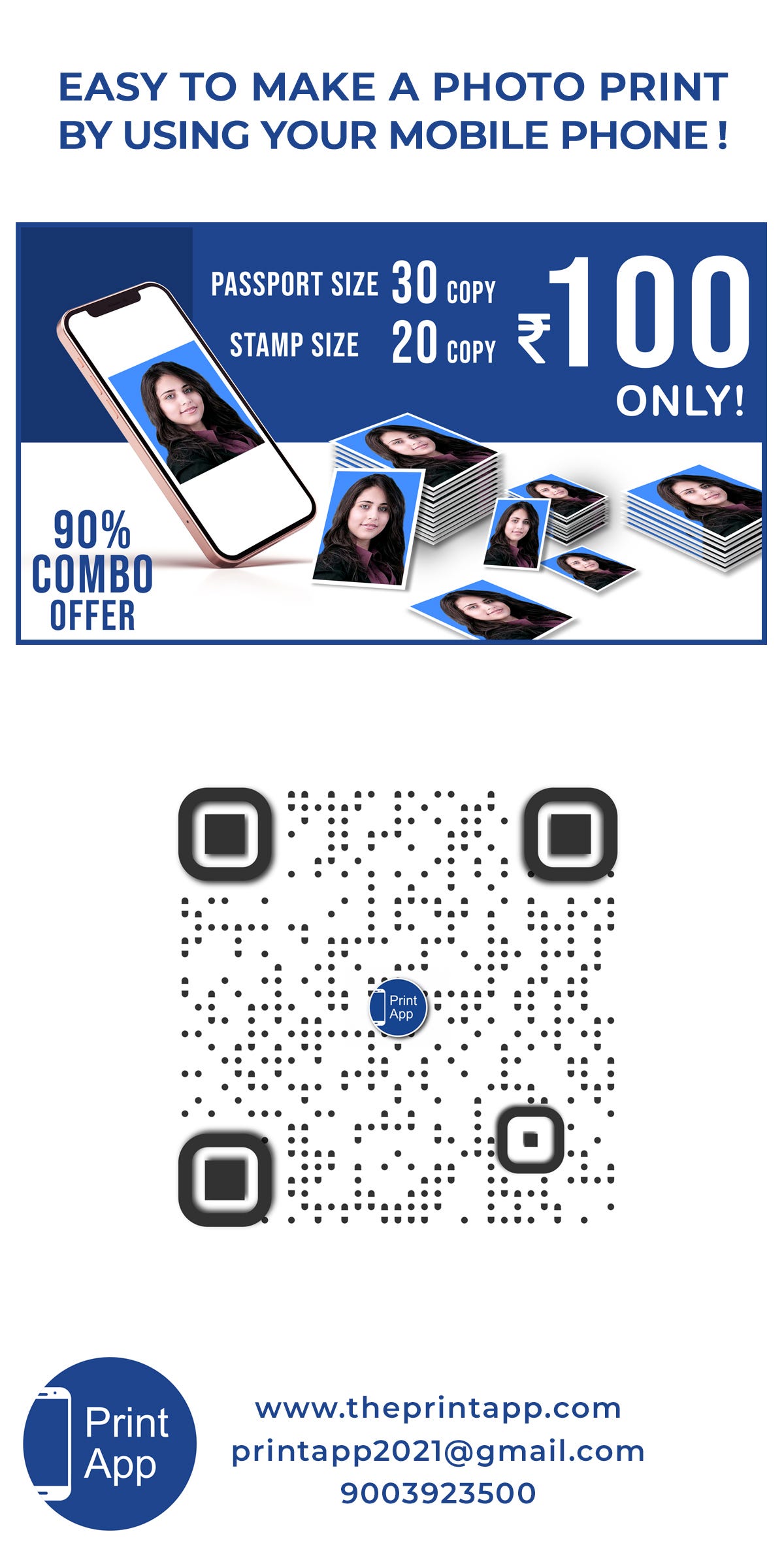 Print Passport and Stamp Size Photo online at just 50* Rs only by The