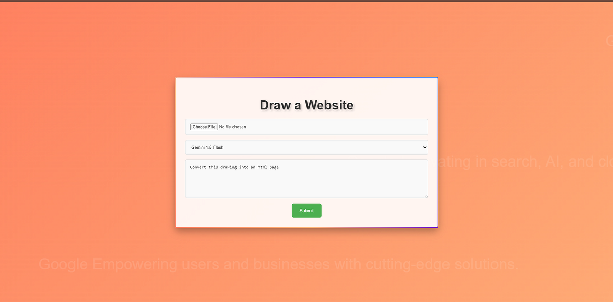 “Draw a site Transforming HandDrawn Wireframes into site by