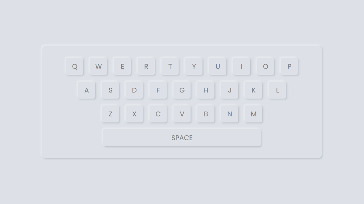 Neumorphism Keyboard Design using only HTML & CSS | by CodingNepal | Medium