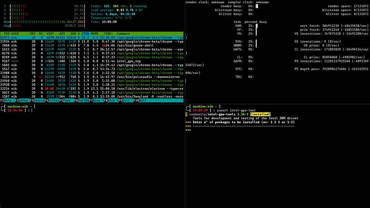 Check your intel gpu usage via commandline | by Nik Zantner | Medium