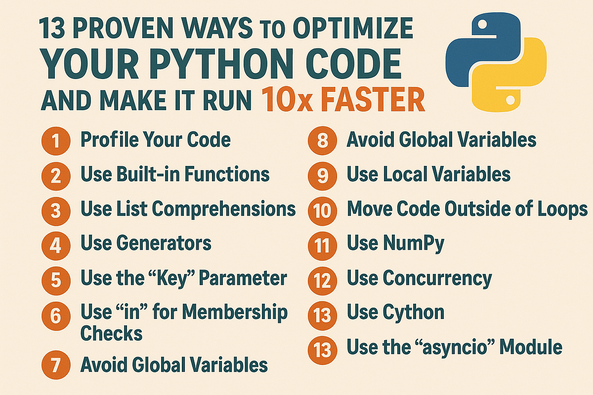 13 Proven Ways to Optimize Your Python Code and Make It Run 10x Faster ...