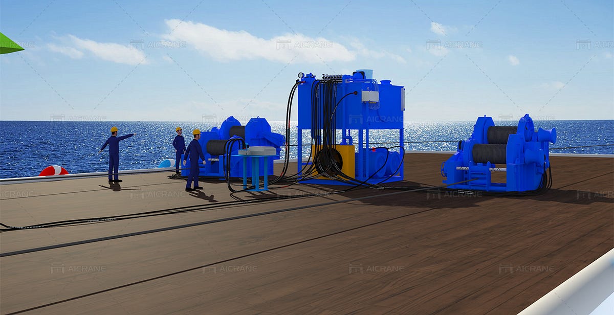 How to Operate Double Drum Mooring Winch by Aicrane Machine May