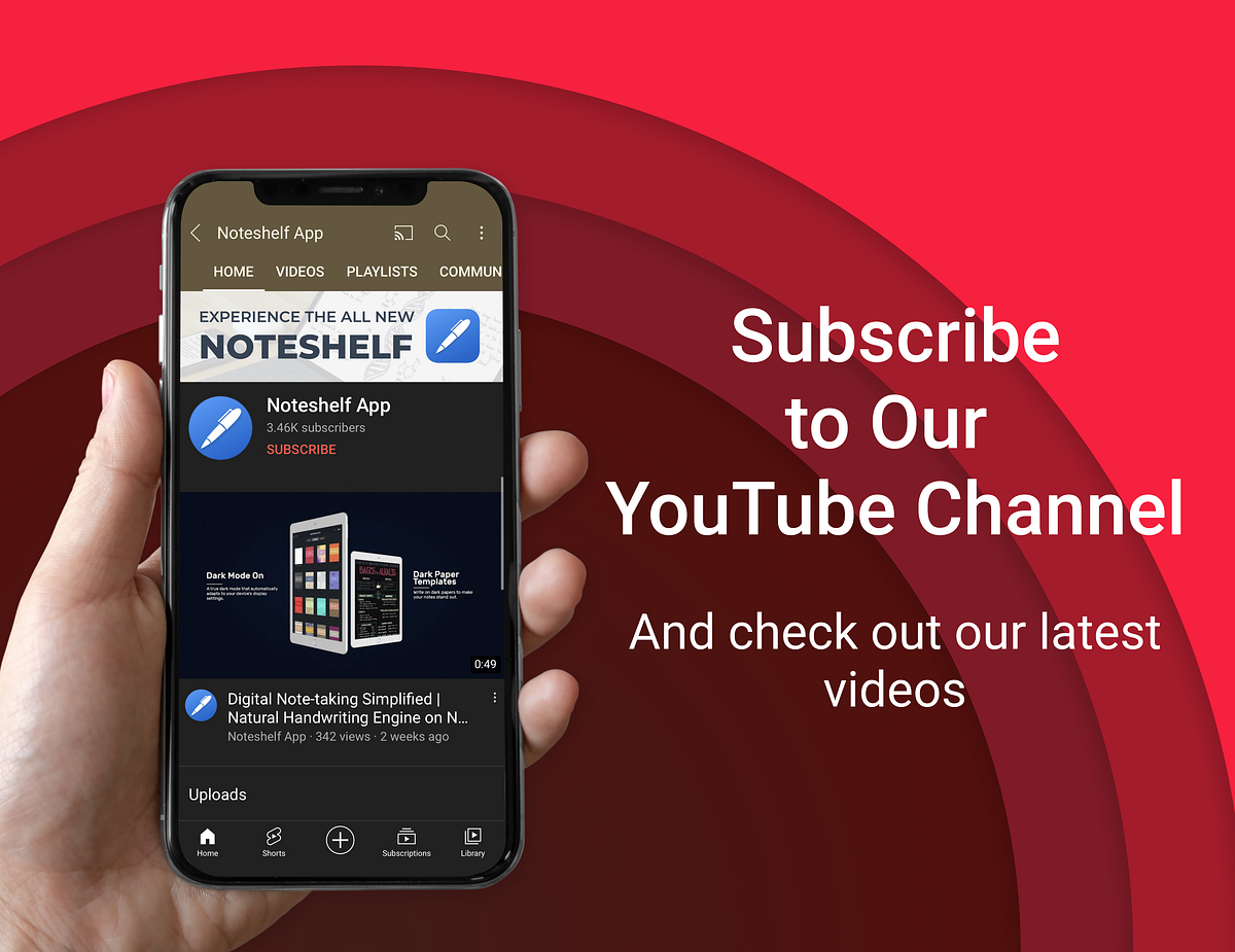 Following Noteshelf App on YouTube? | by Noteshelf | Noteshelf Blog ...