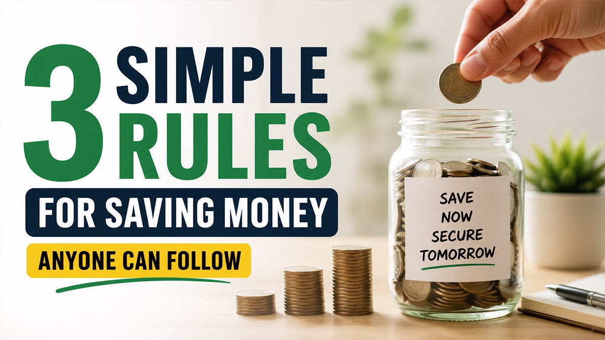 3 Simple Rules For Saving Money Anyone Can Follow | Beginner Friendly