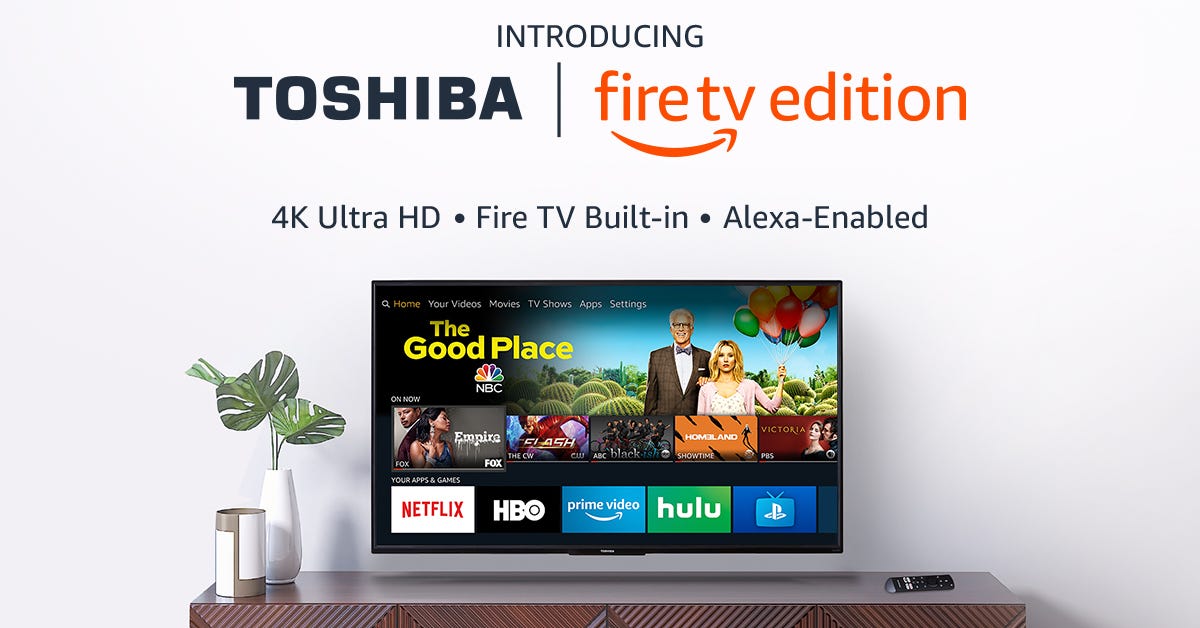 A Smarter TV Is Here. Introducing the all-new Toshiba 4K… | by Georgina  Delgado | Amazon Fire TV