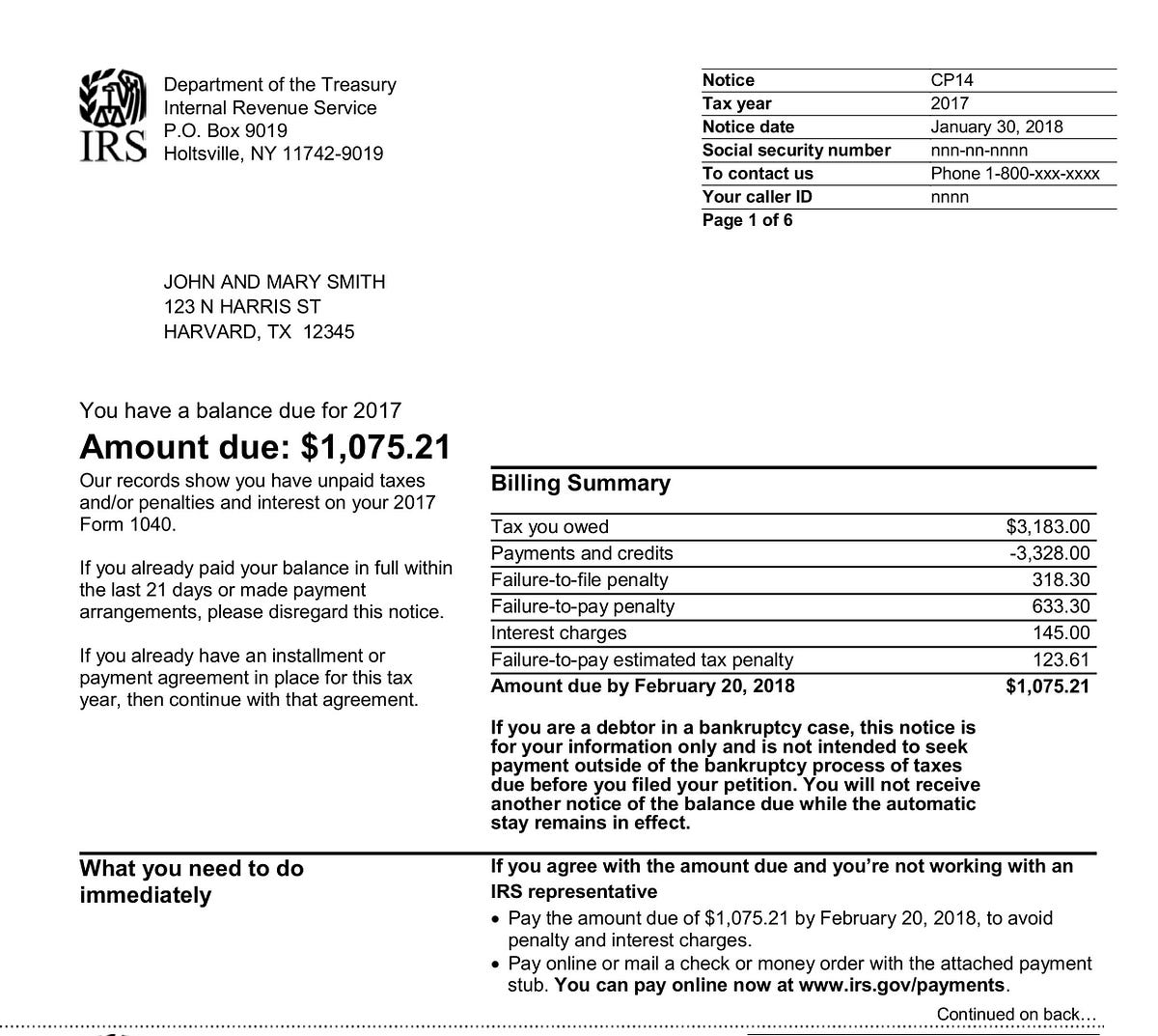 IRS Notice CP14IRS Notice CP14: What It Means And How To Respond | By ...