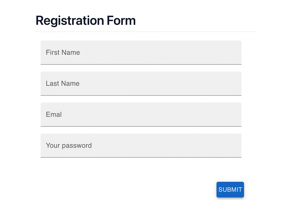 Effortless react forms with Material UI | by Manoj Baruah | Medium