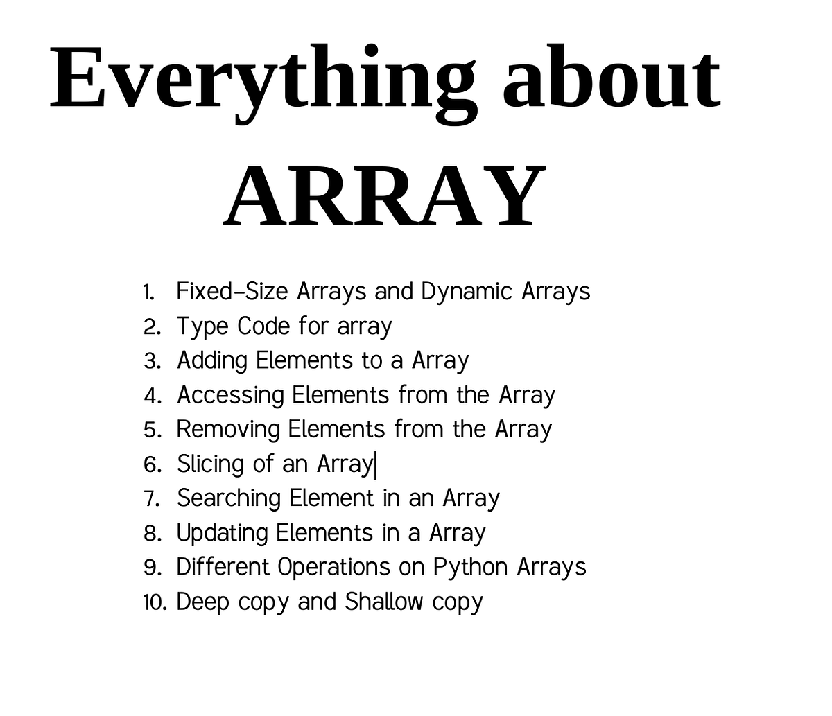 Everything about ARRAY. The simplest form of array is a… | by Augustine ...